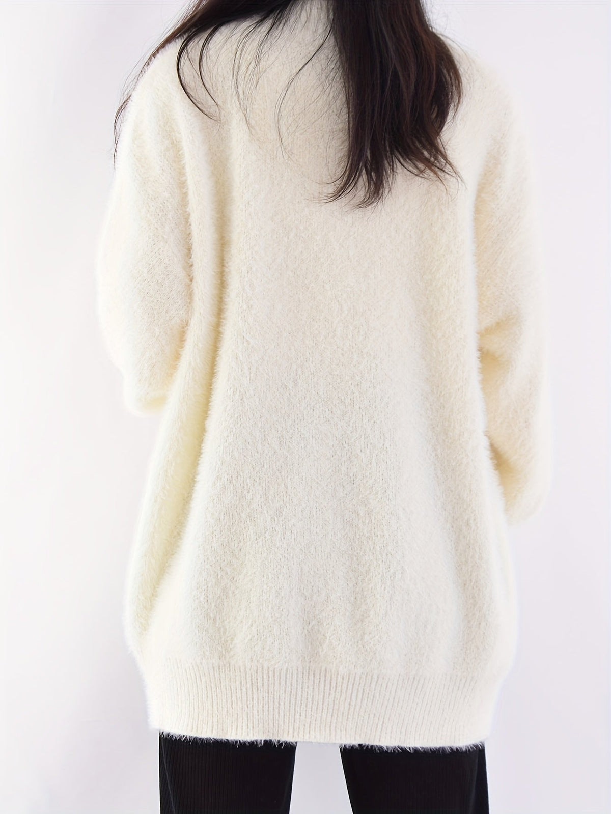 Iris | Soft Fuzzy Open-Front Cardigan