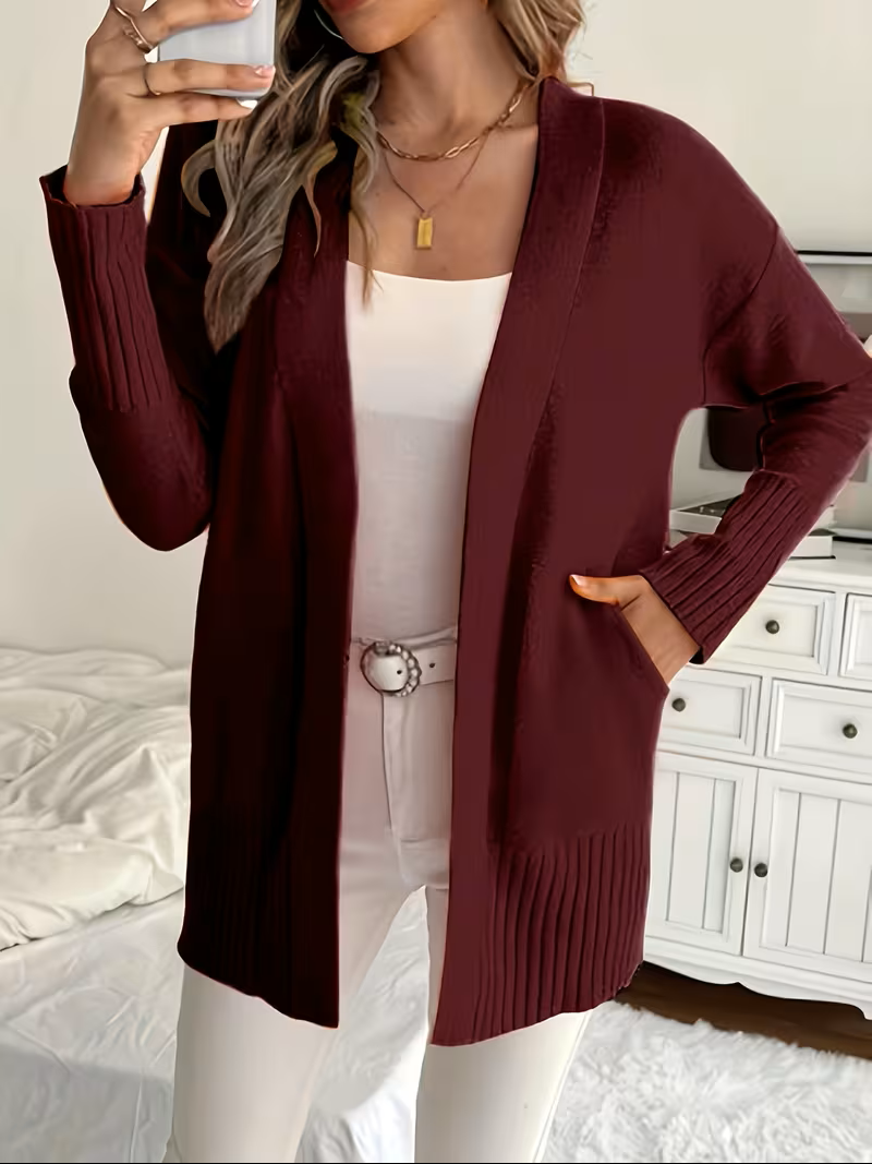 Jennifer | Elegant Open-Front Longline Cardigan