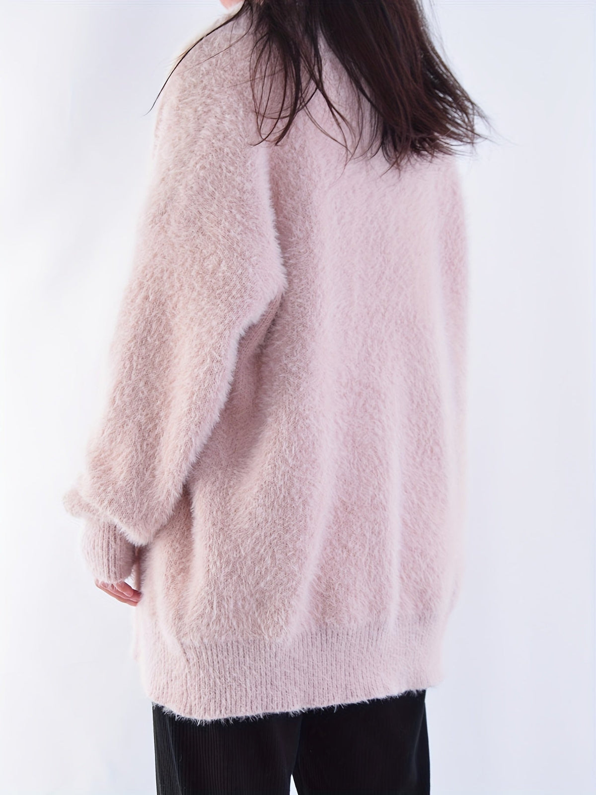 Iris | Soft Fuzzy Open-Front Cardigan