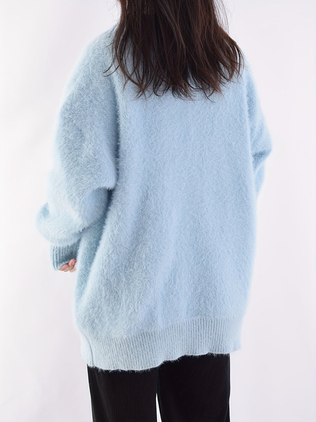 Iris | Soft Fuzzy Open-Front Cardigan