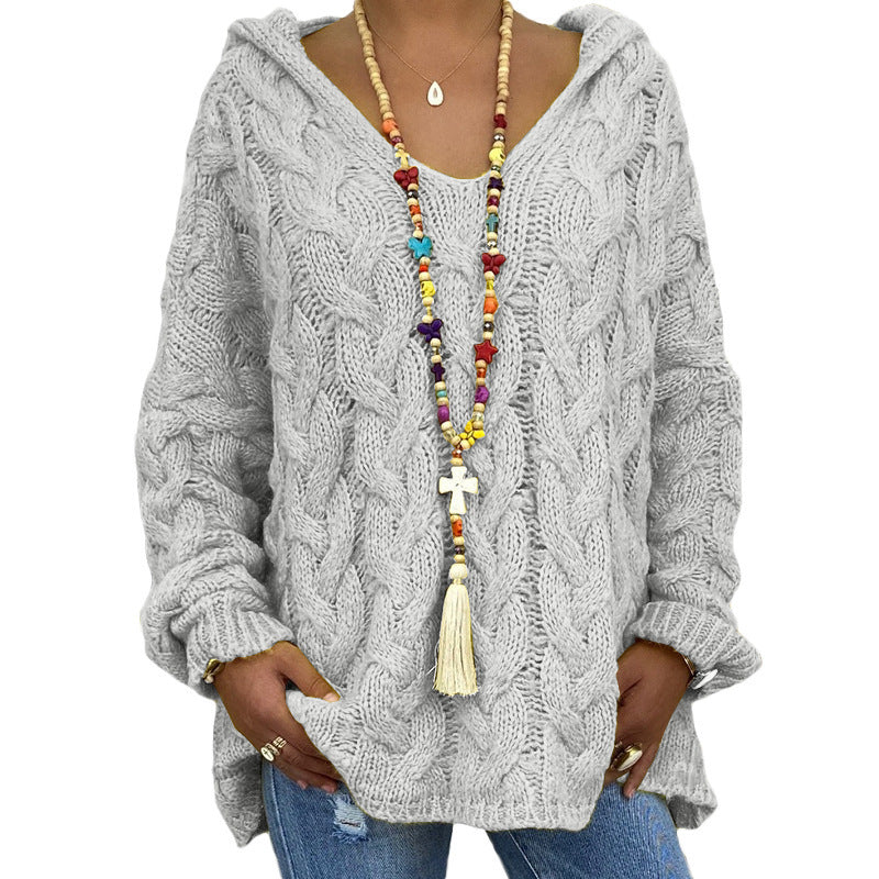 Amber | Cozy Cable Knit Hoodie - Picela