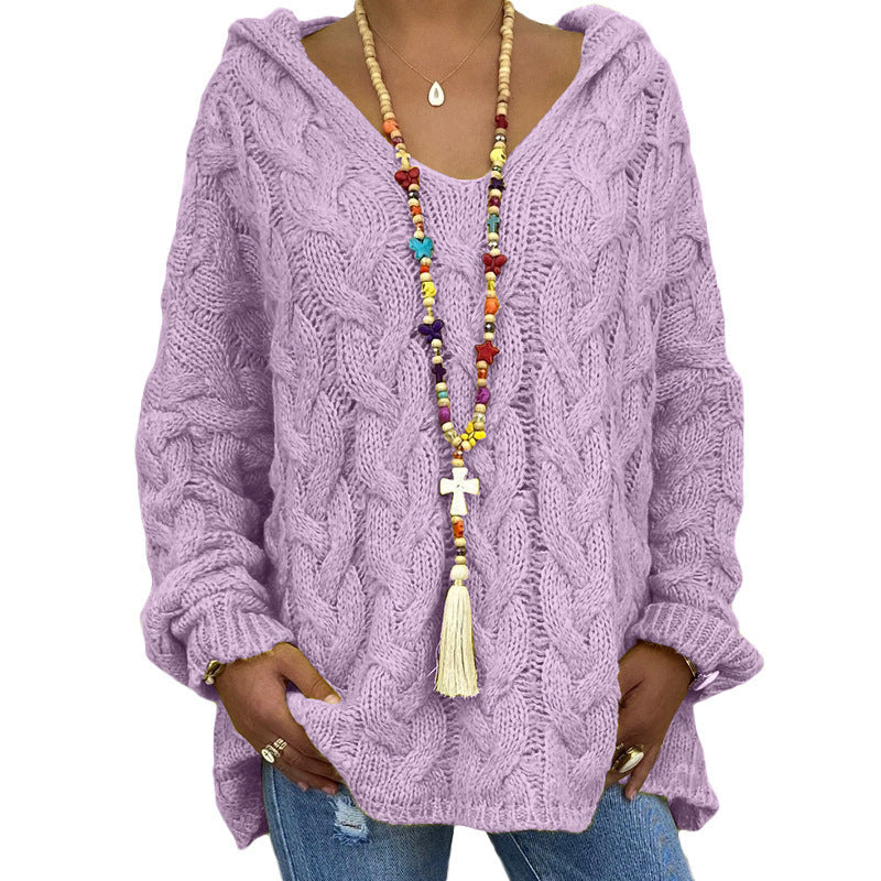 Amber | Cozy Cable Knit Hoodie - Picela