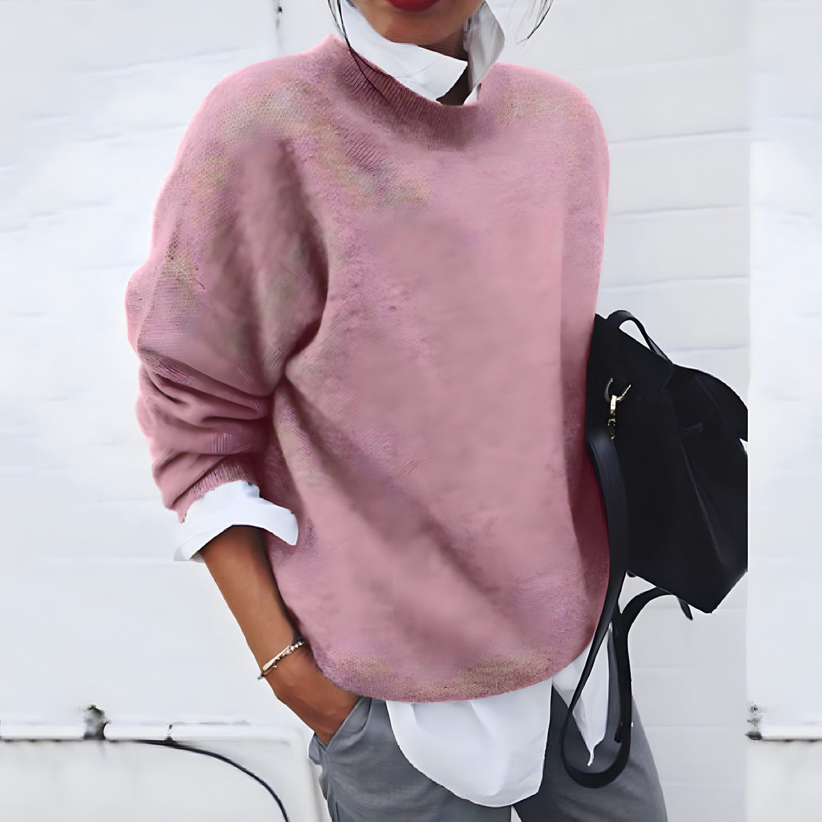 Brittany | Elegant Crewneck Oversized Sweater - Picela