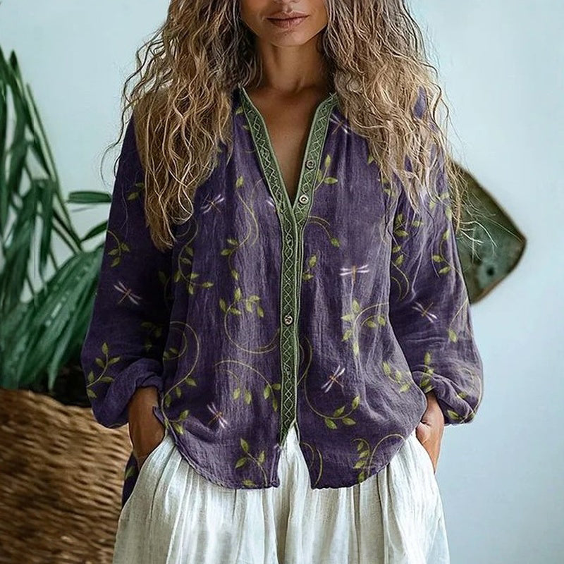 Christina | Feminine Dragonfly Blouse - Picela