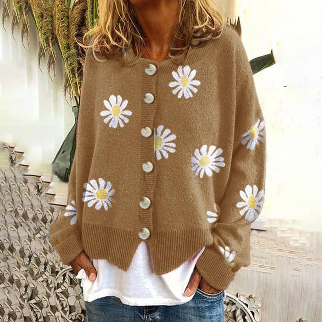 Christina | Vintage Daisy Knit Cardigan - Picela