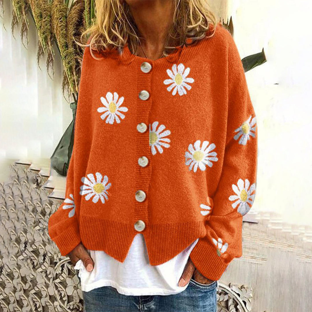 Christina | Vintage Daisy Knit Cardigan - Picela