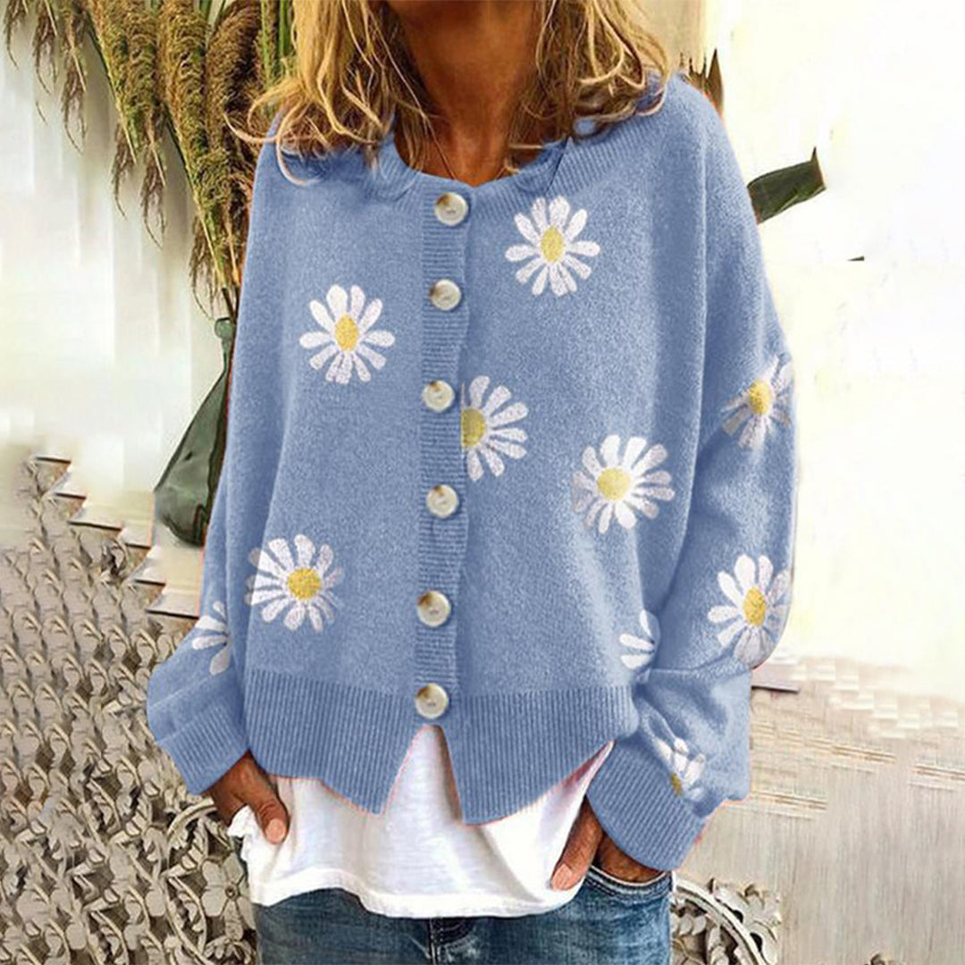 Christina | Vintage Daisy Knit Cardigan - Picela