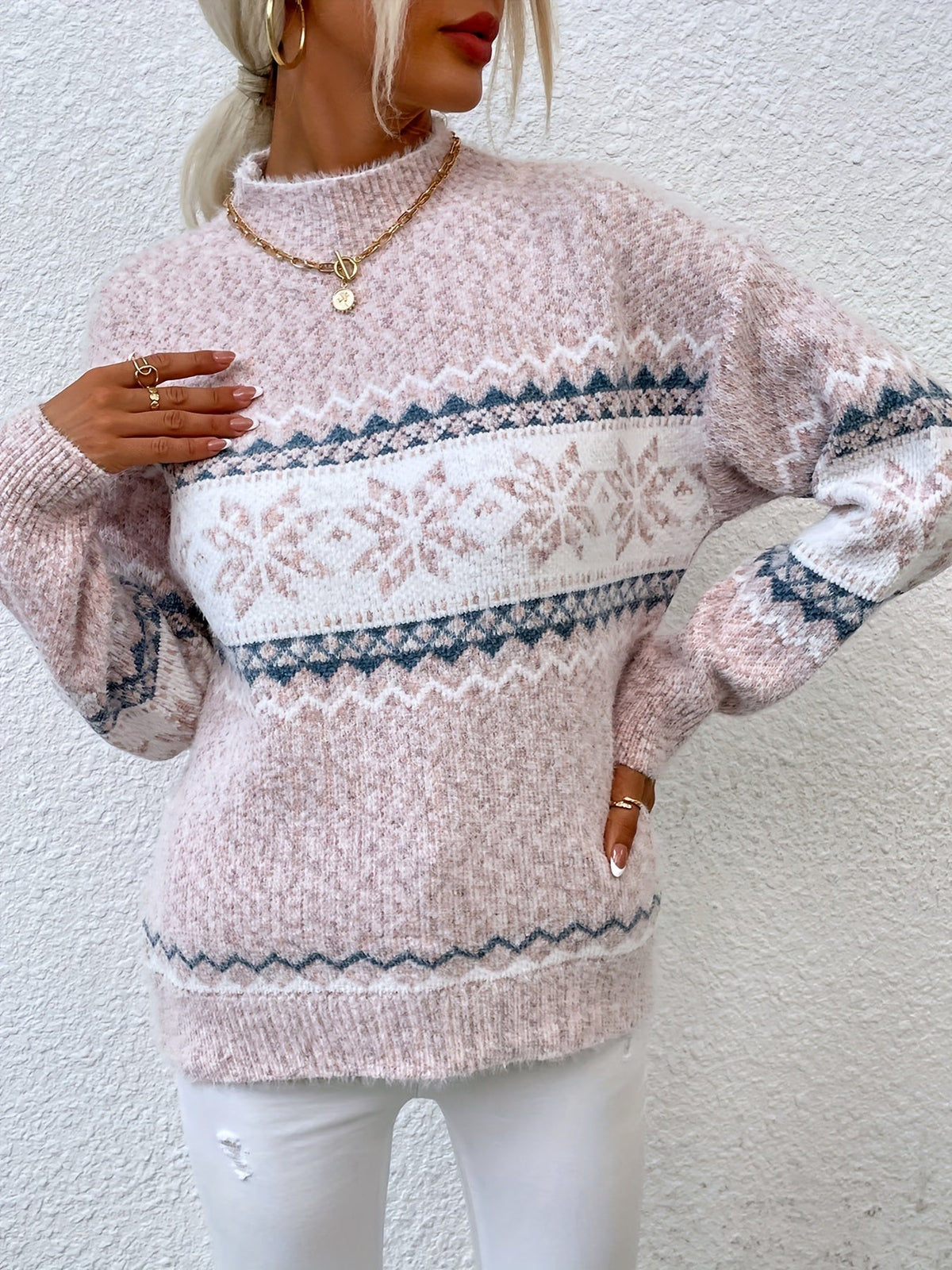 Danielle | Stylish Fair Isle Sweater - Picela