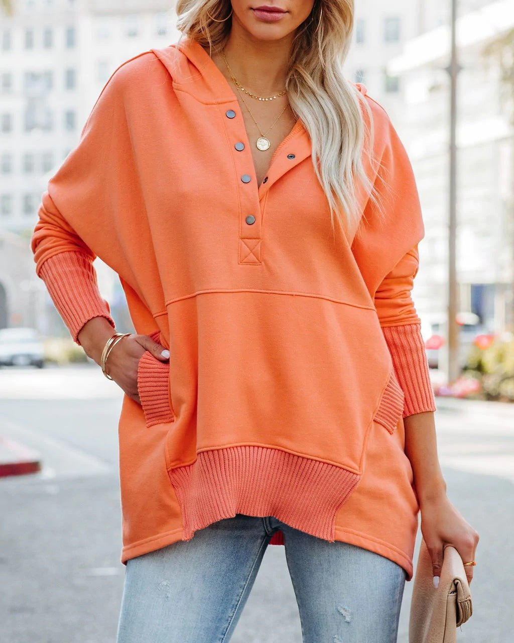 Heather | Cozy Hooded Fleece Sweater - Picela