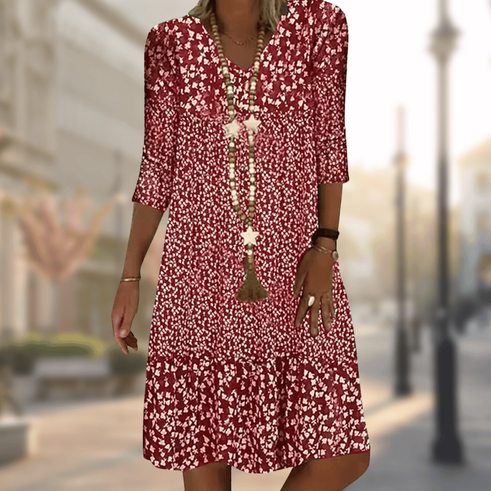 Heather | Feminine Tiered Midi Dress - Picela