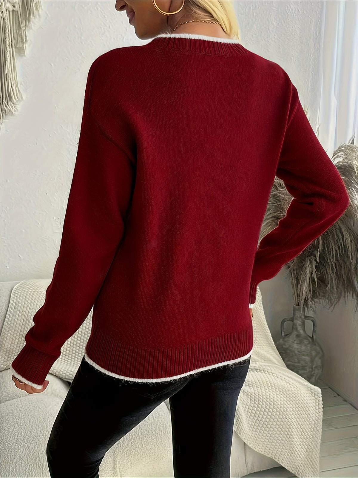 Holly | Stylish Snowflake Festive Sweater - Picela