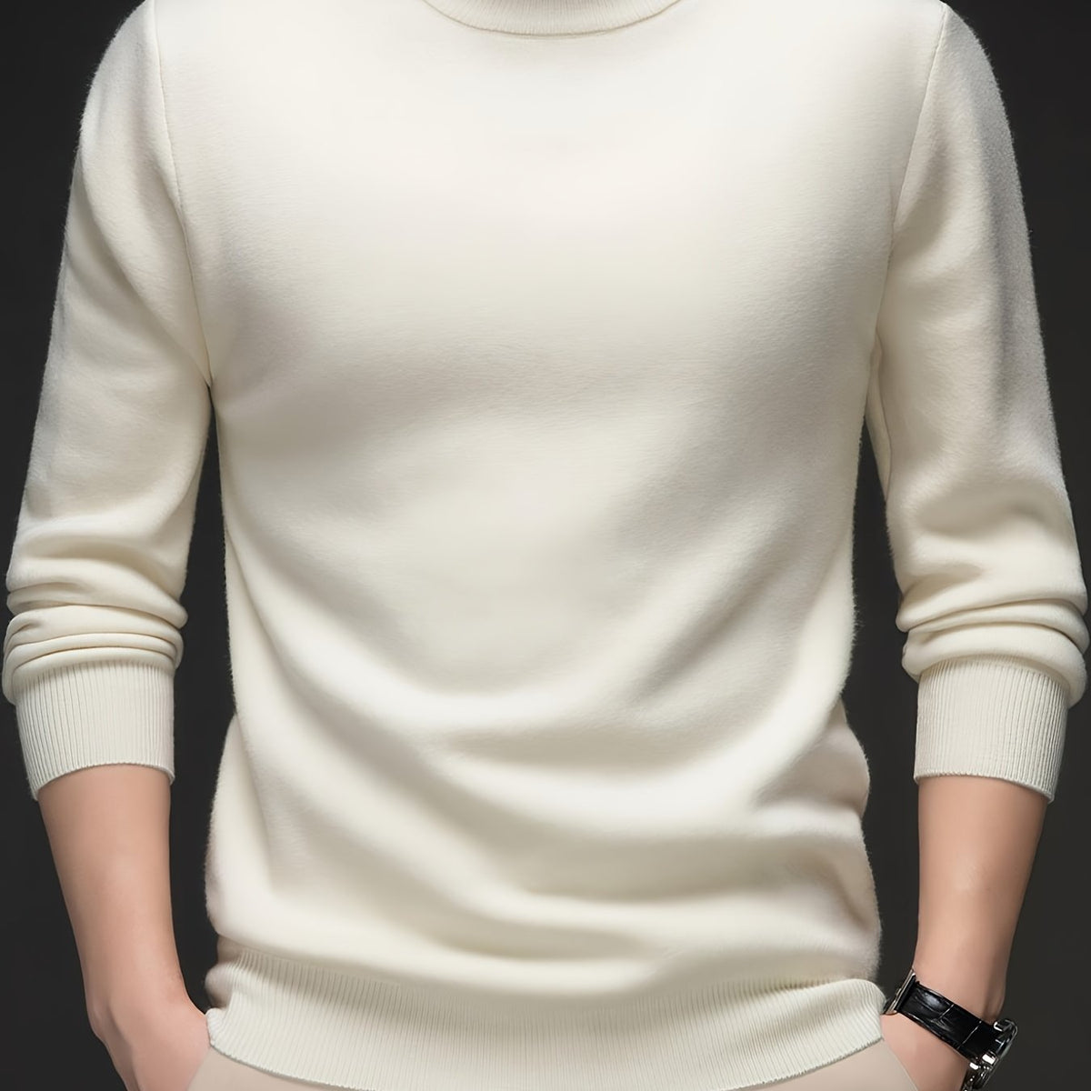 Jennifer | Elegant Mock-Neck Knit Sweater - Picela