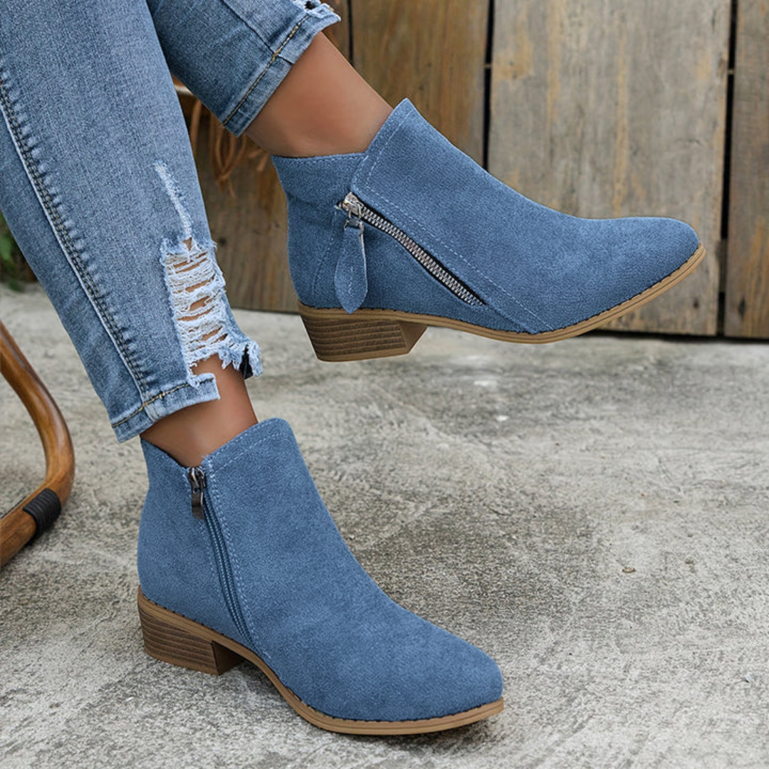 Jennifer | Elegant Suede Ankle Boots - Picela