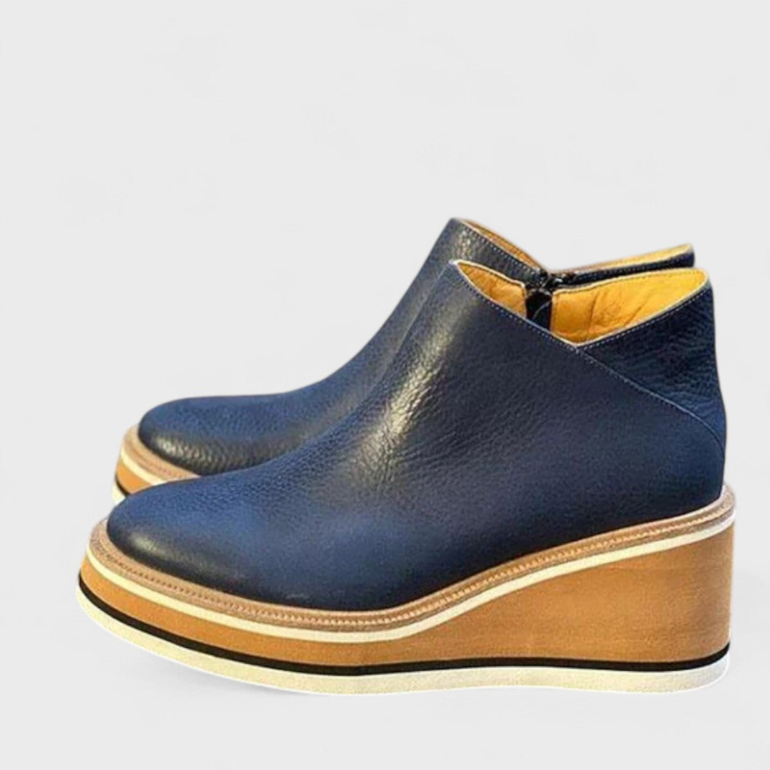 Kelly | Elegant Leather Platform Boots - Picela