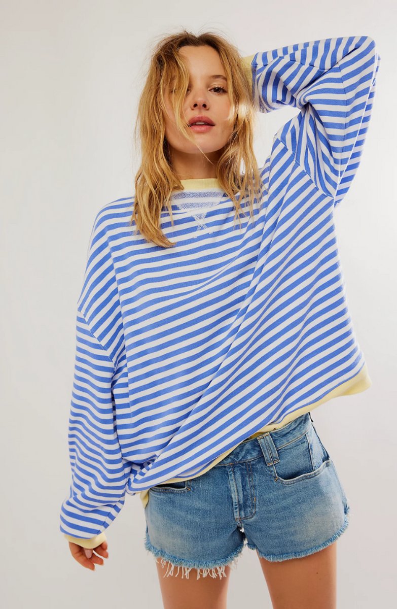Kimberly | Classic Striped Oversized Sweater - Picela