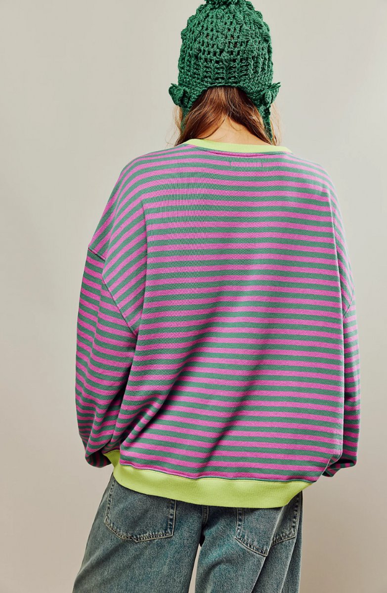 Kimberly | Classic Striped Oversized Sweater - Picela