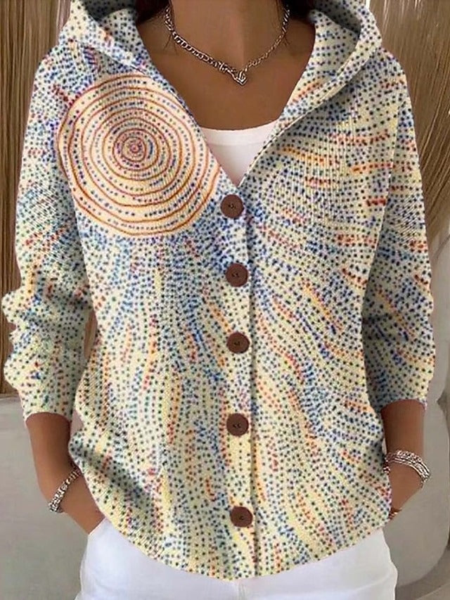 Kimberly | Elegant Patchwork Hooded Cardigan - Picela