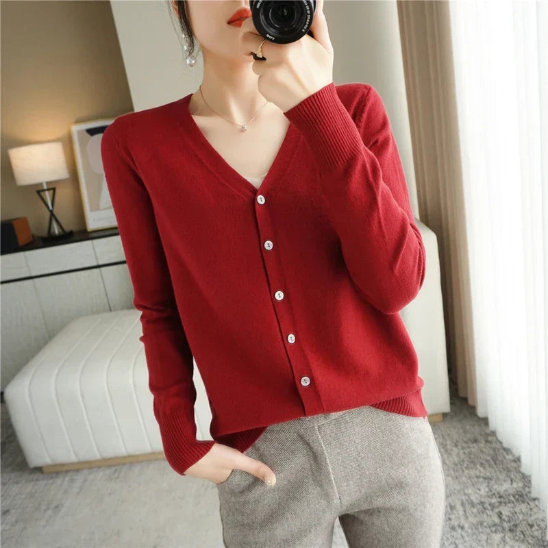 Lauren | Elegant Button-Down Knit Cardigan - Picela