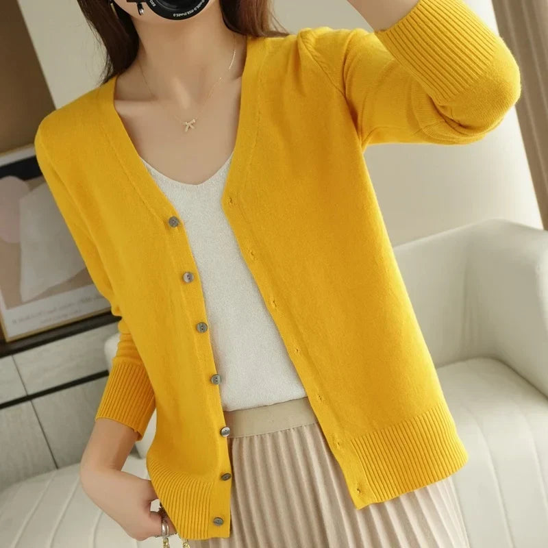 Lauren | Elegant Button-Down Knit Cardigan - Picela