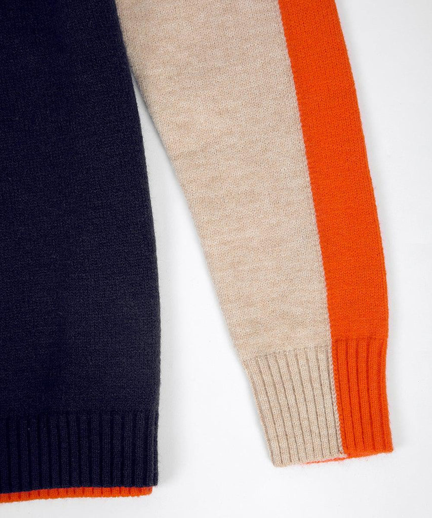 Lauren | Elegant Colorblock Crewneck Sweater - Picela