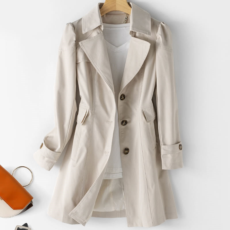 Megan | Elegant Belted Trench Coat - Picela