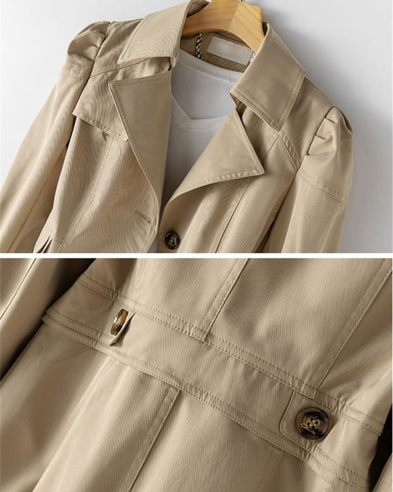 Megan | Elegant Belted Trench Coat - Picela