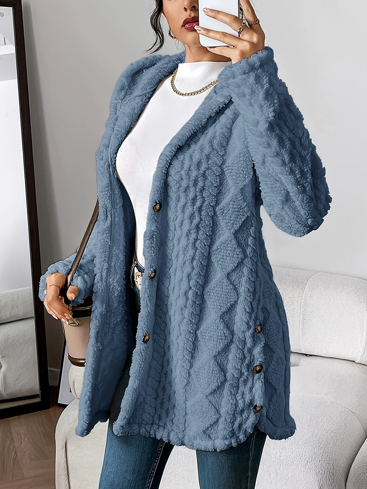 Melissa | Cozy Textured Longline Cardigan - Picela