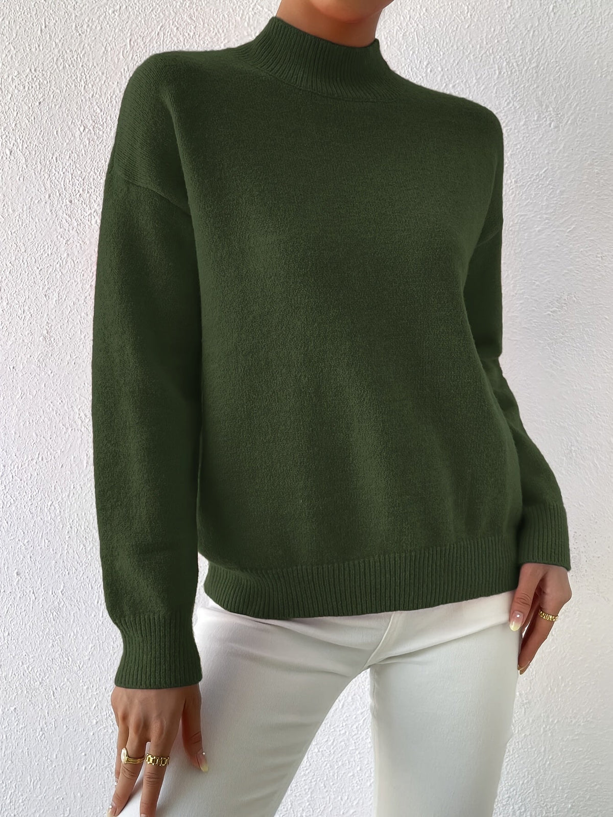 Melissa | Elegant Neck Knit Sweater - Picela