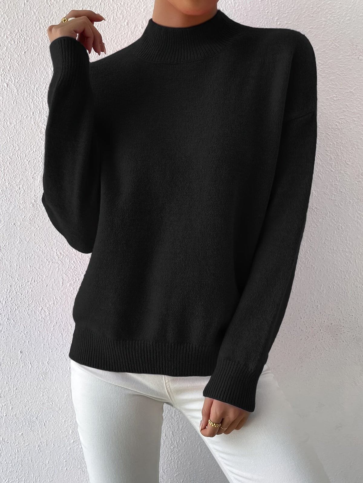 Melissa | Elegant Neck Knit Sweater - Picela