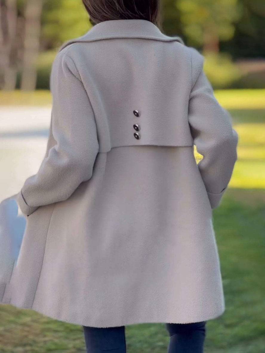 Melissa | Elegant Wool Button-Front Coat - Picela