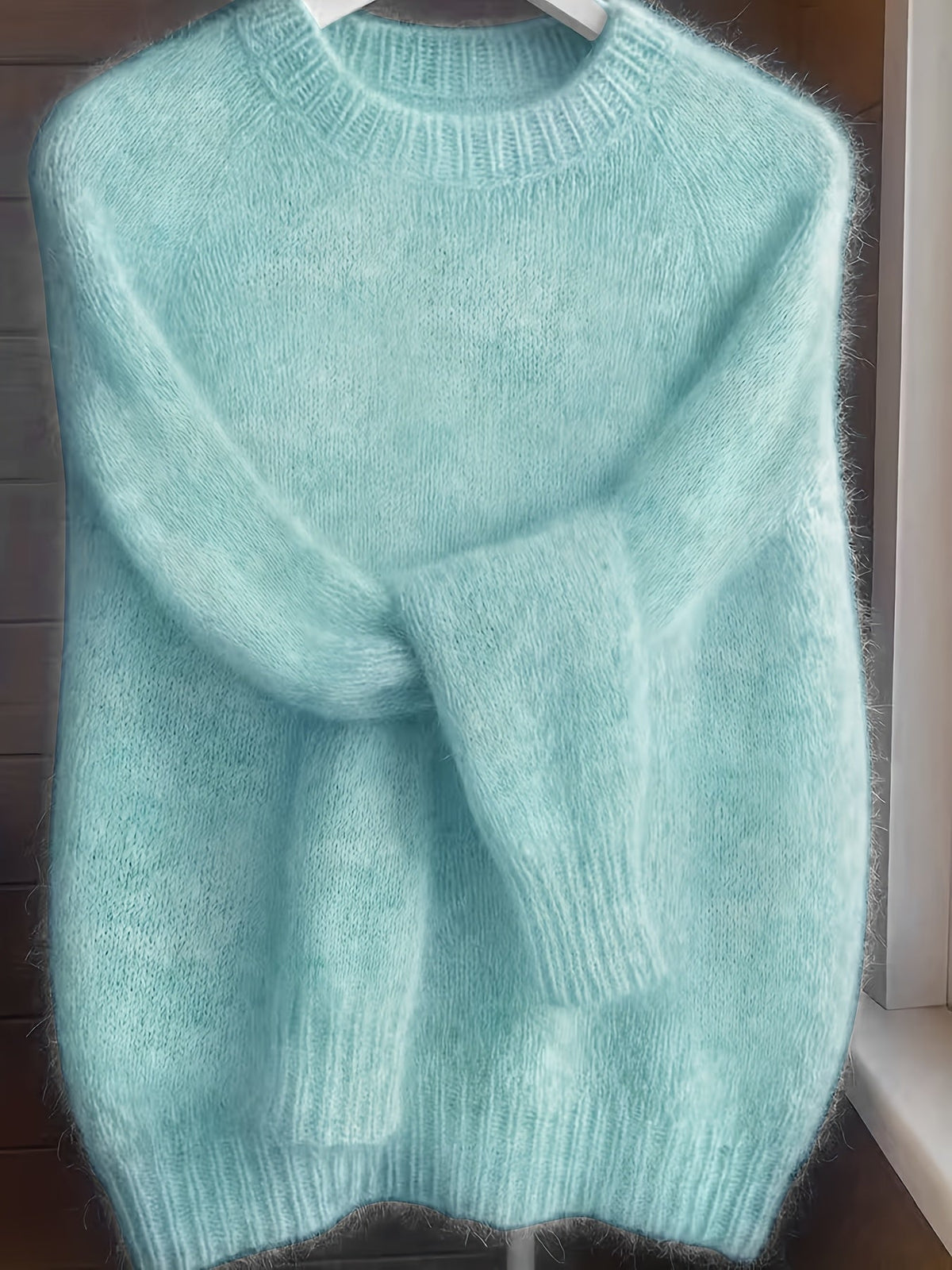 Rachel | Soft Fuzzy Crewneck Sweater - Picela