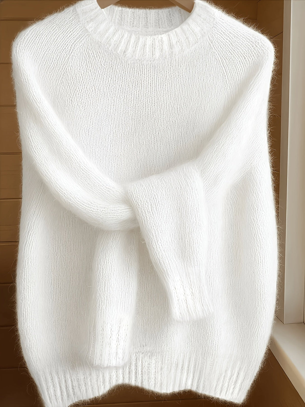 Rachel | Soft Fuzzy Crewneck Sweater - Picela