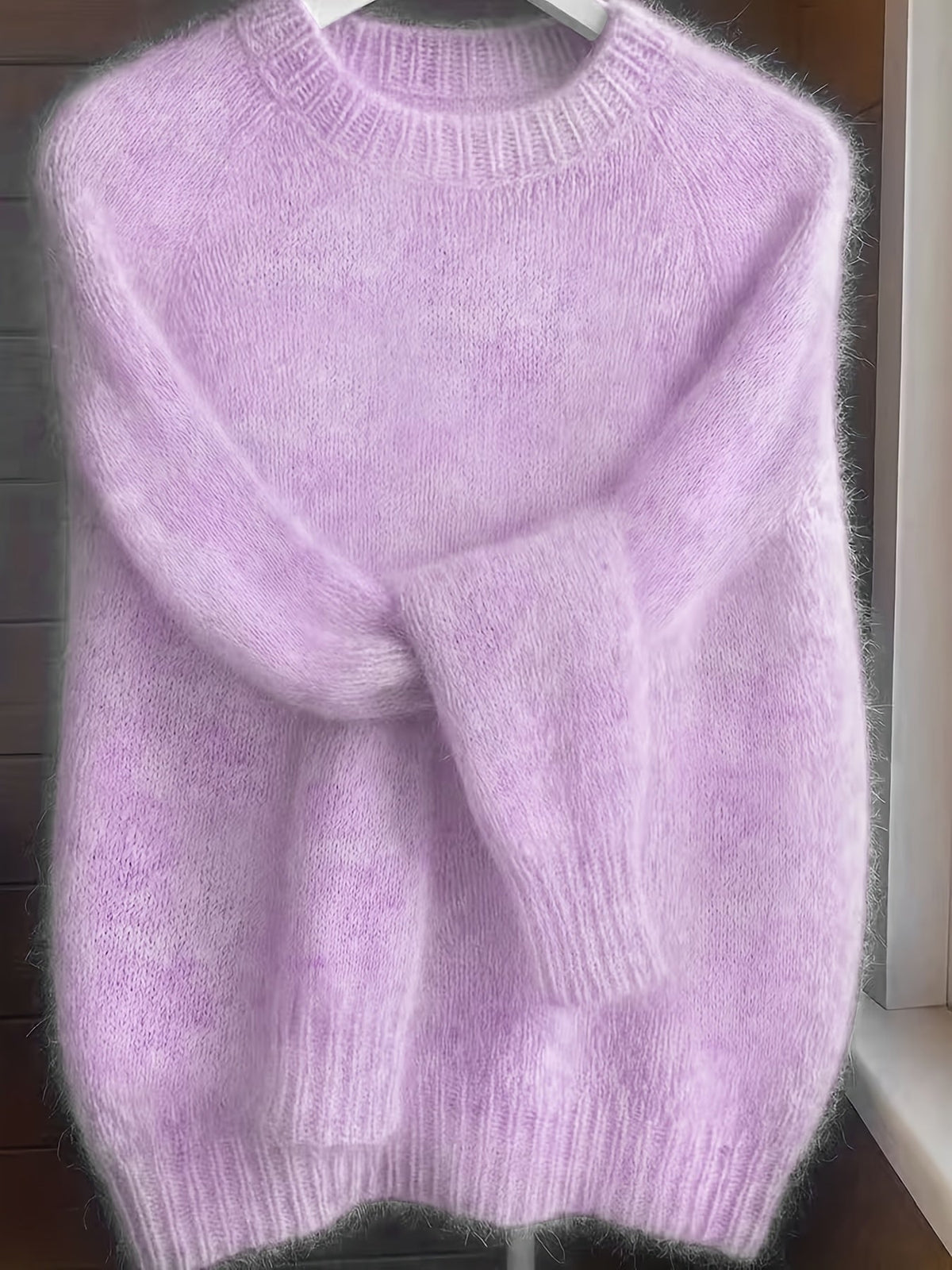 Rachel | Soft Fuzzy Crewneck Sweater - Picela
