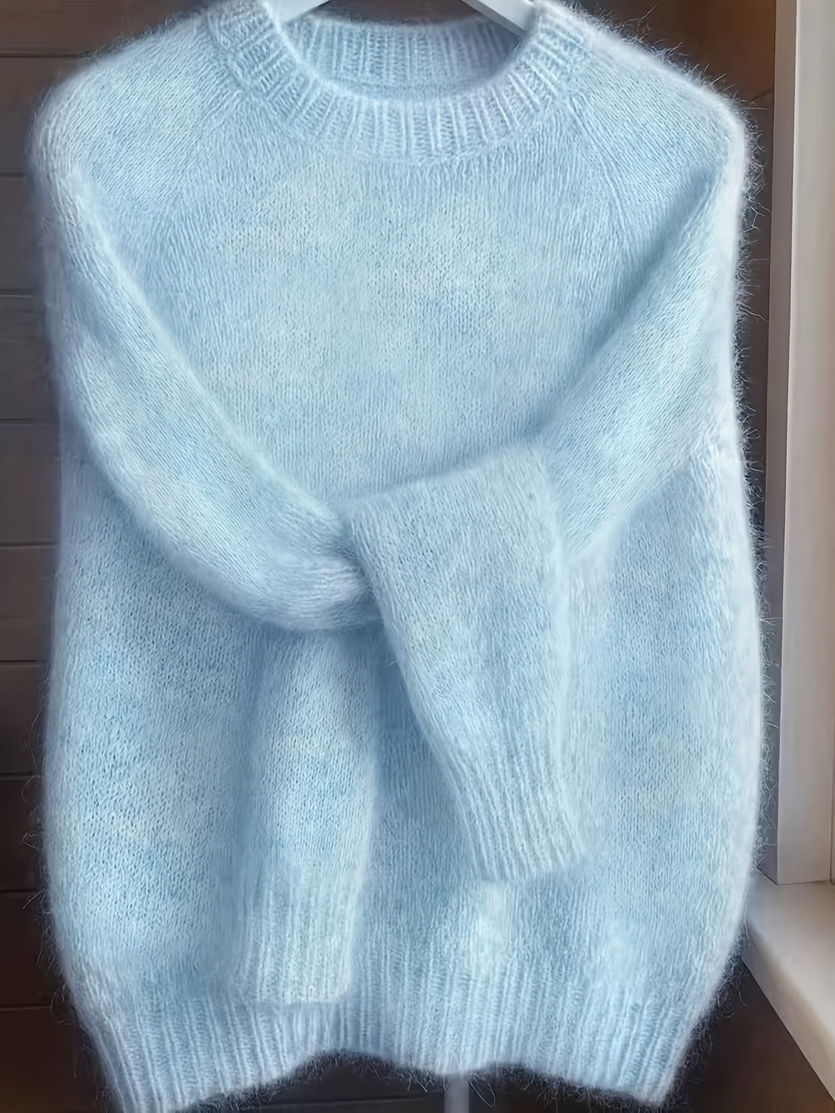 Rachel | Soft Fuzzy Crewneck Sweater - Picela