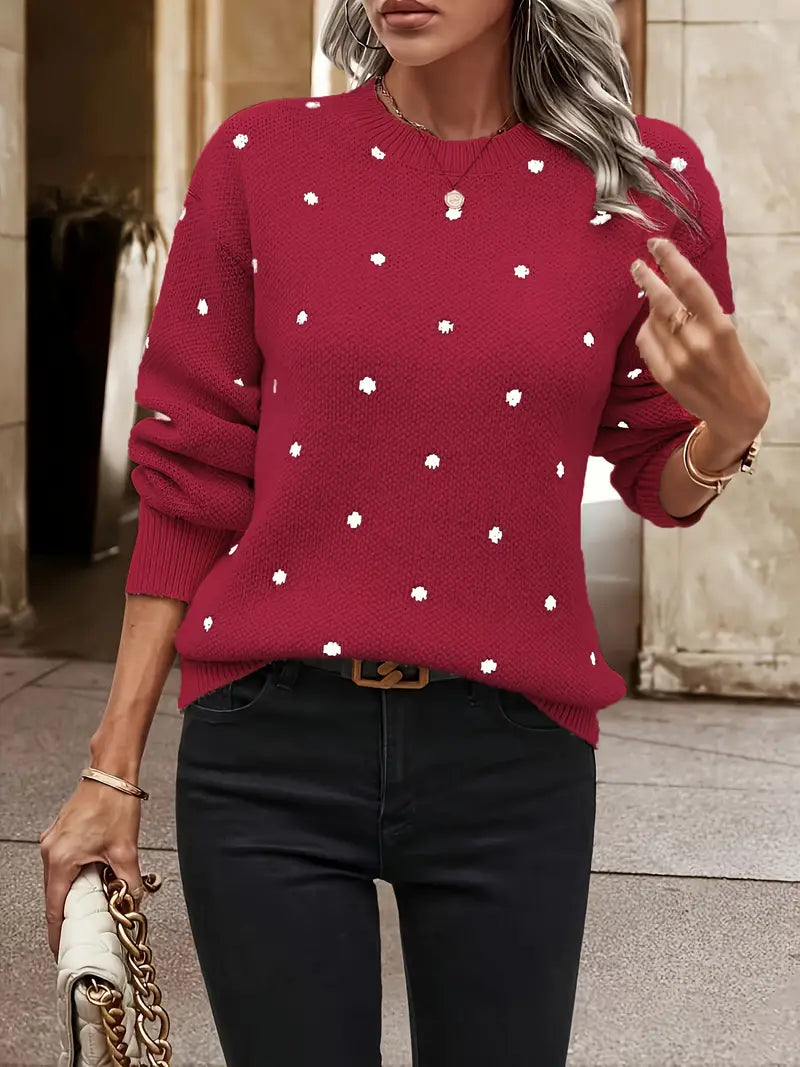 Sarah | Elegant Polka Dot Sweater - Picela