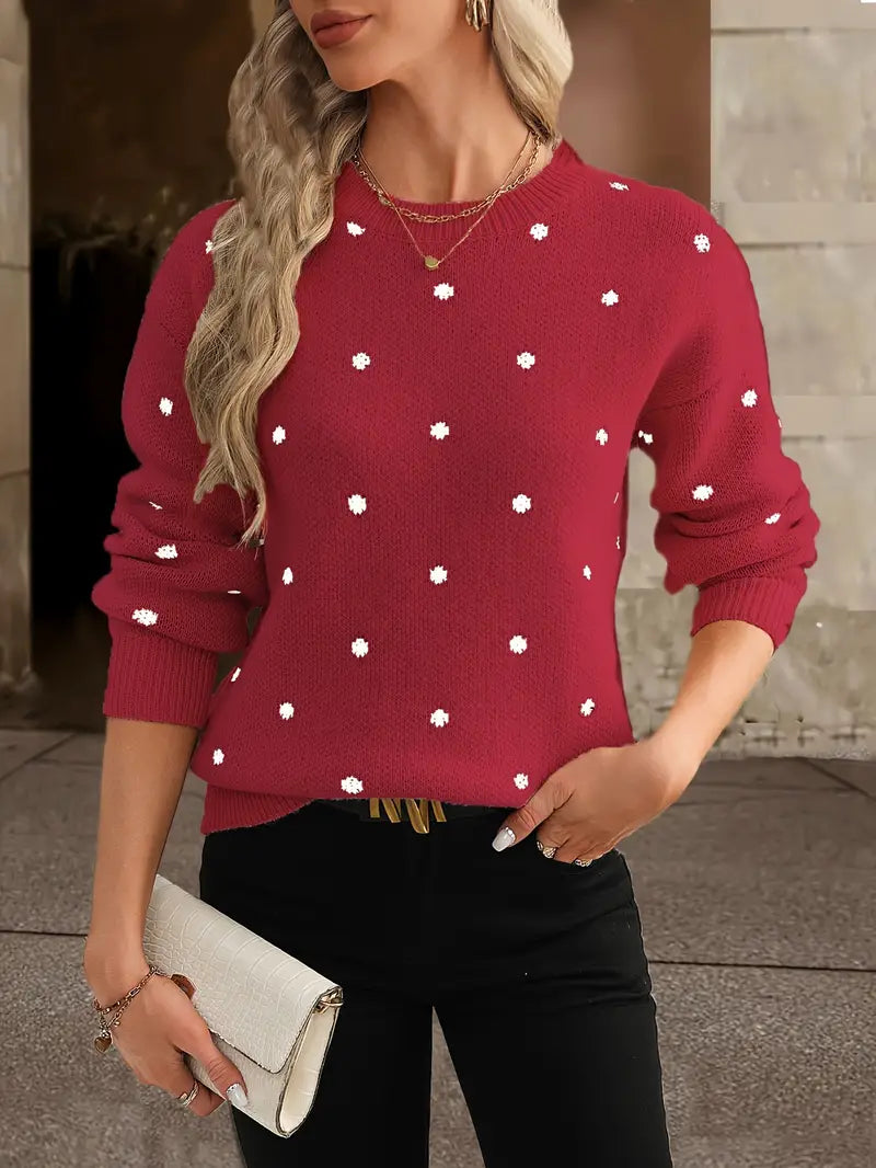 Sarah | Elegant Polka Dot Sweater - Picela