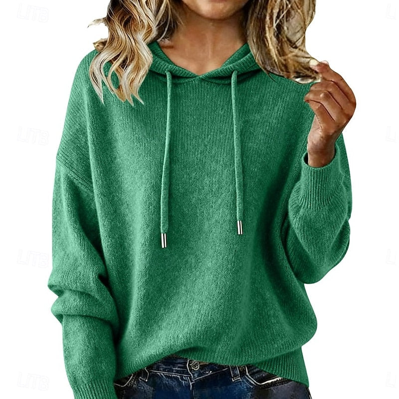 Stephanie | Elegant Hooded Knit Sweater - Picela