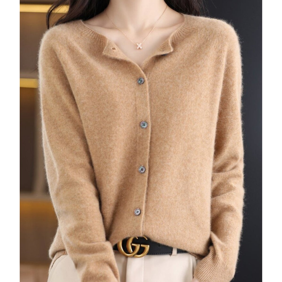 Melissa | Elegant Wool Knit Cardigan