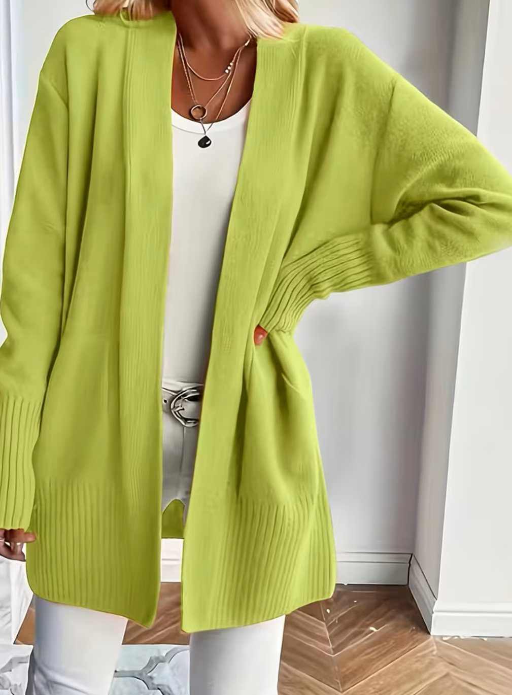 Lauren | Elegant Draped Batwing Cardigan
