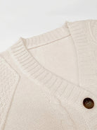 Amber | Elegant Cable-Knit Button Cardigan