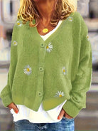 Melissa | Feminine Daisy Embroidered Cardigan