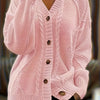 Amber | Elegant Cable-Knit Button Cardigan