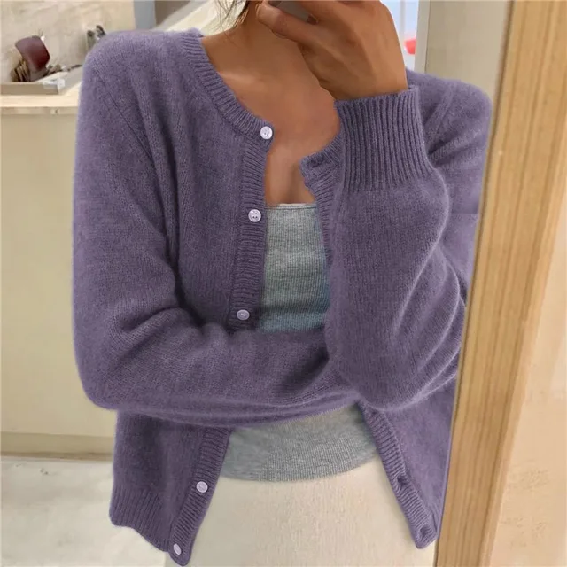 Delphina | Elegant Button-Front Knit Cardigan