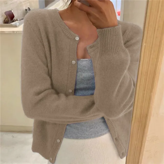 Delphina | Elegant Button-Front Knit Cardigan