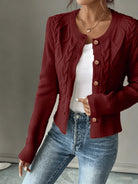 Jessica | Elegant Cable-Knit Button Cardigan