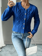 Jessica | Elegant Cable-Knit Button Cardigan