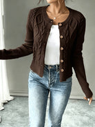 Jessica | Elegant Cable-Knit Button Cardigan