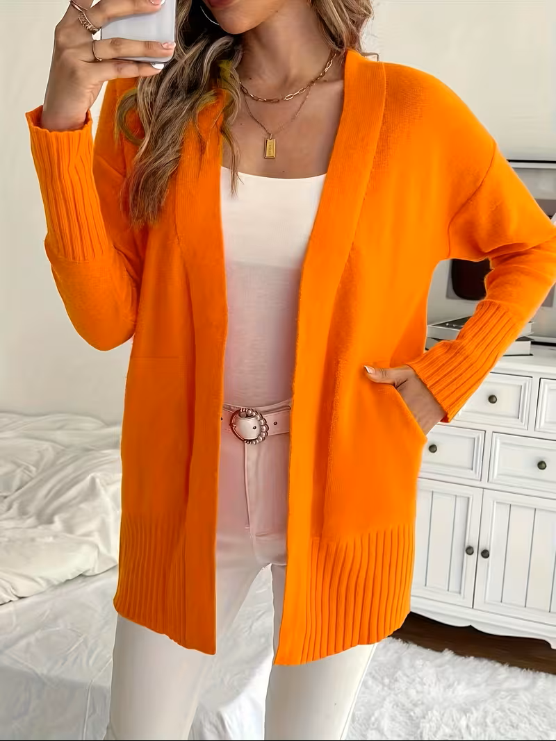 Jennifer | Elegant Open-Front Longline Cardigan