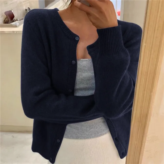 Delphina | Elegant Button-Front Knit Cardigan