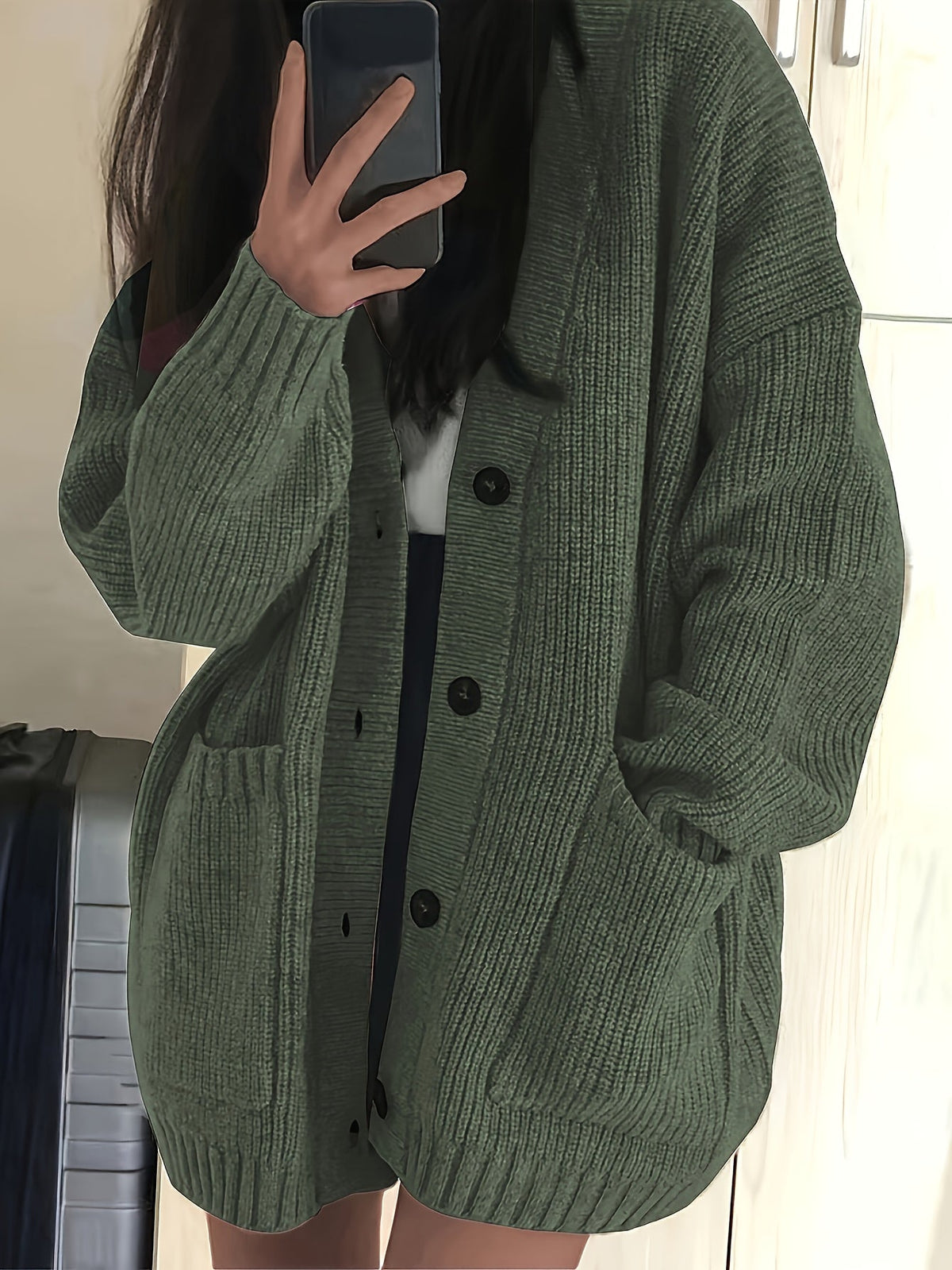 Megan | Elegant Ribbed Oversized Cardigan